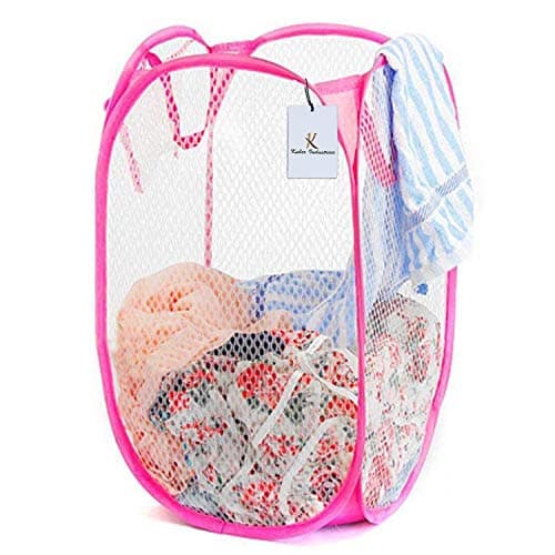 Kuber Industries Nylon Mesh Laundry Basket