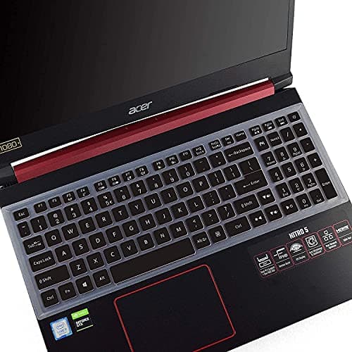 Saco Keyboard Silicone Skin Cover for Acer Predator Helios 300 15.6 inches Gaming Laptop - Black