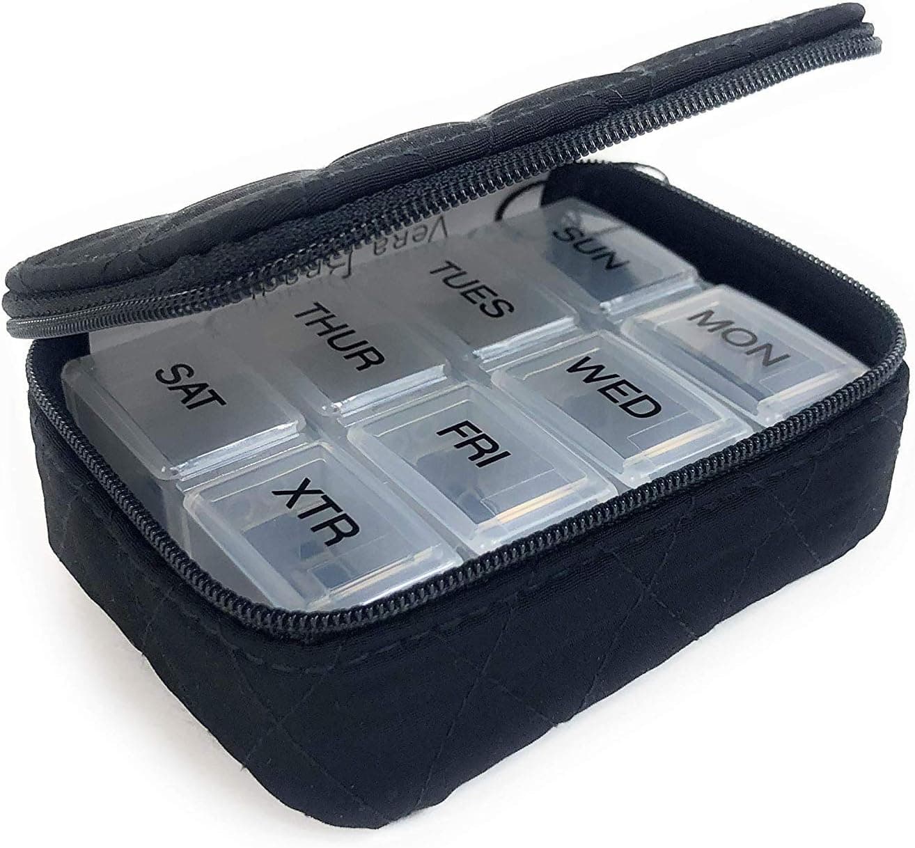 Travel Pill Case in Classic Black for Adults