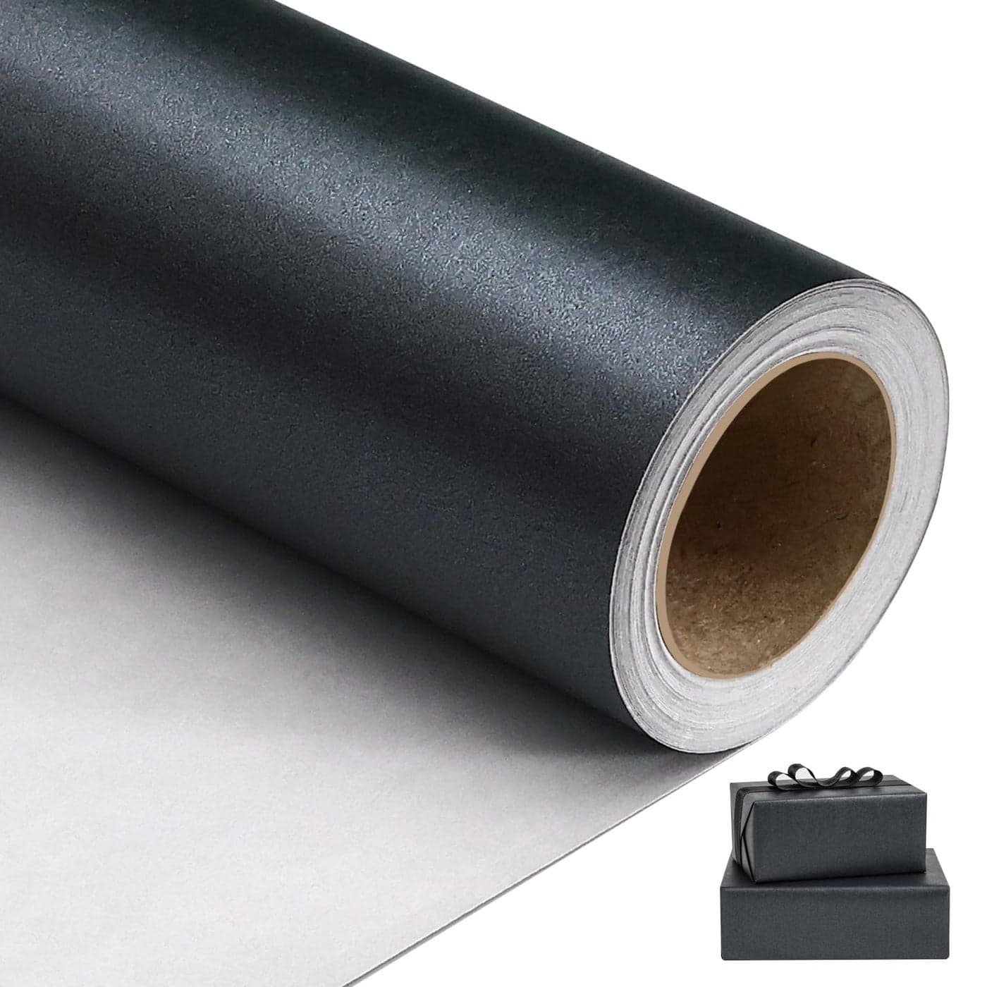 NESCCI Matte Carbon Black Wrapping PaperSolid Color PearlyLustre PaperGift Wrapping PaperPerfect for WeddingBirthday ChristmasBaby ShowerDIY Bouquet 17 Inches X 328 Feet