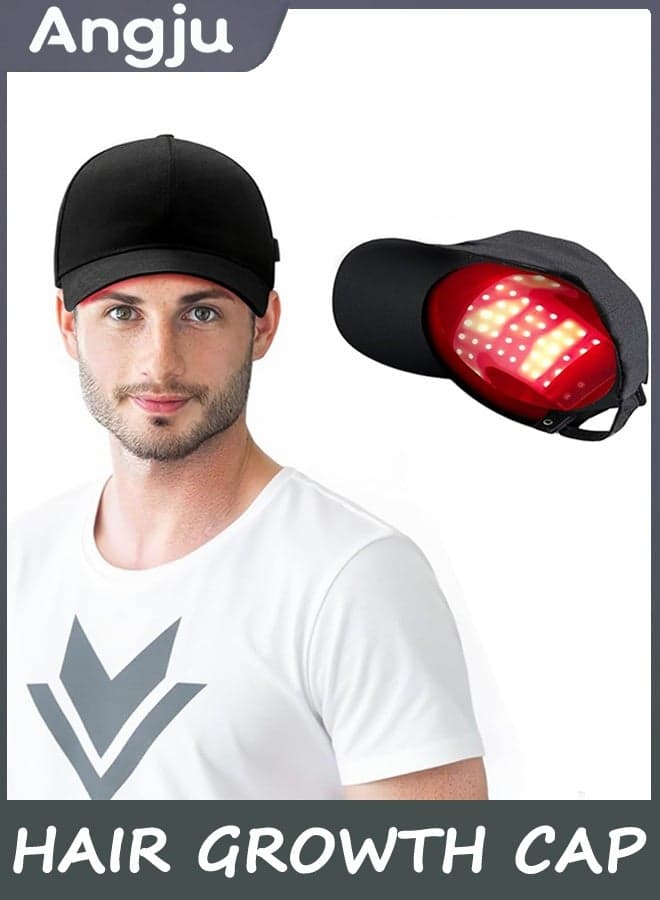 Laser Hair Growth Cap, Red Light Therapy for Hair Regrowth, Laser Therapy Cap for Hair Loss, Hair Loss Treatments Hat for Men & Women with Built-in Battery & Controller