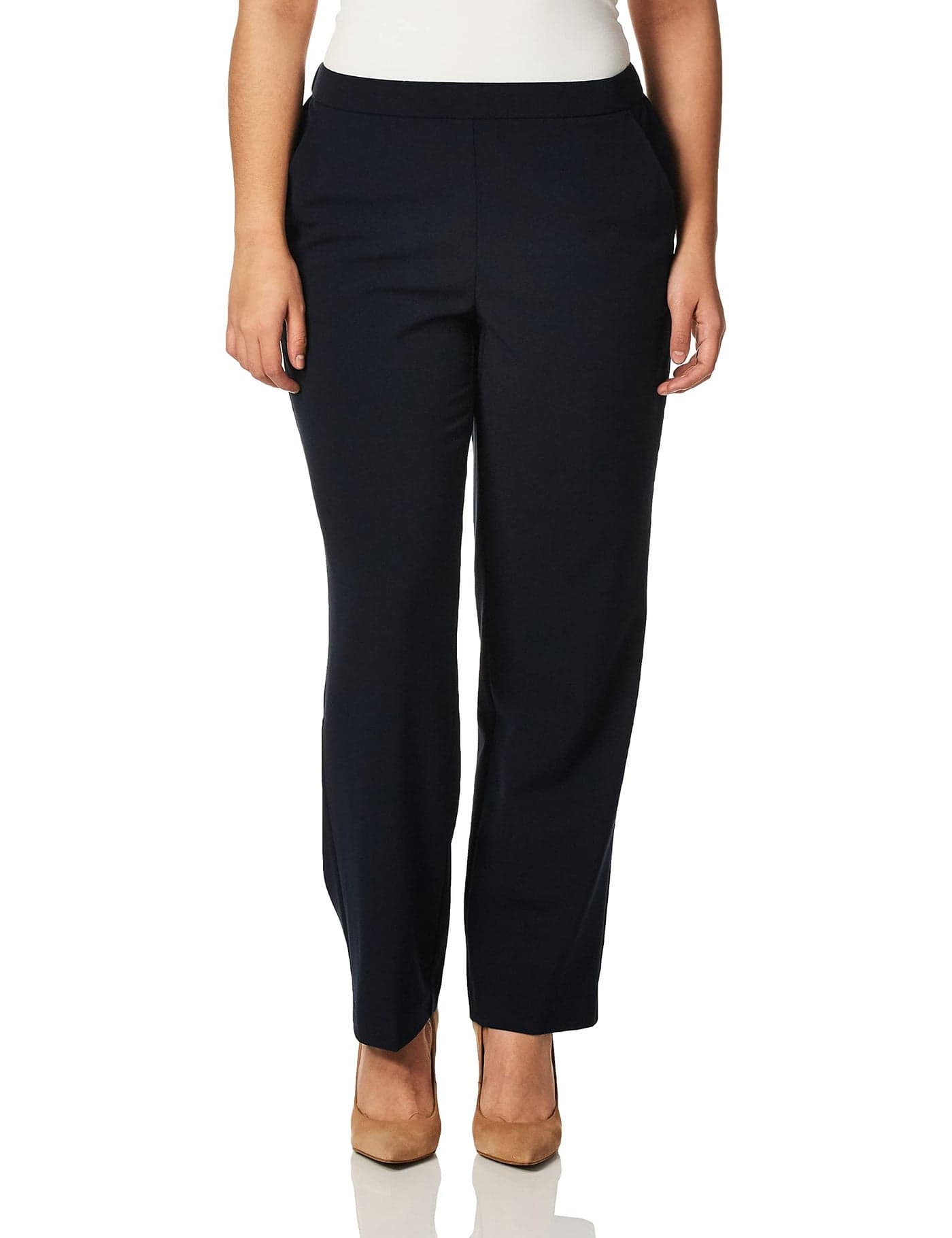 Briggs New York Pull On Dress Pant Average Length & Short Length, Navy, 16