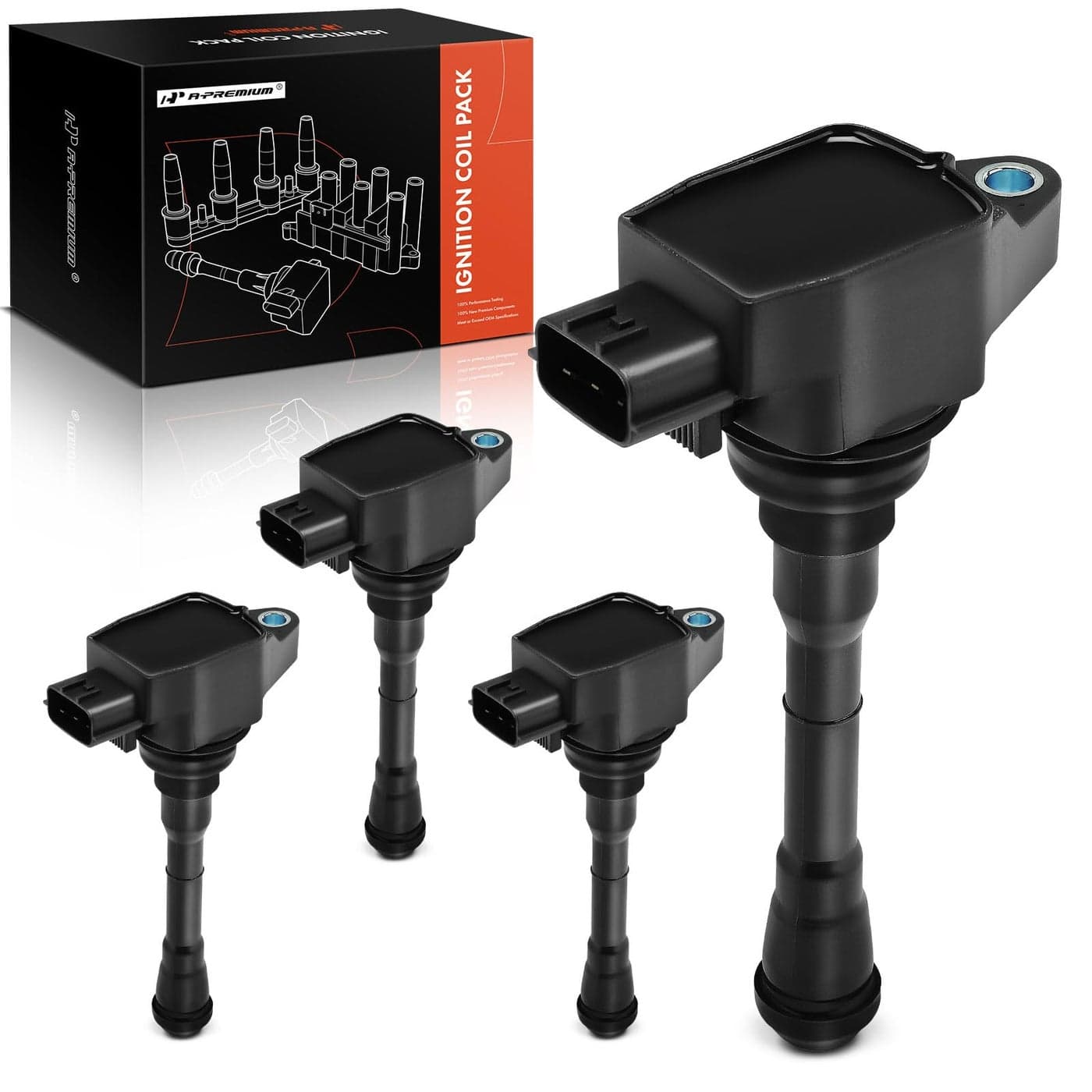 APremium Engine Ignition Coil Packs Compatible with Nissan Juke 20112017 Rogue Sport 20172019 16L 4PC Set