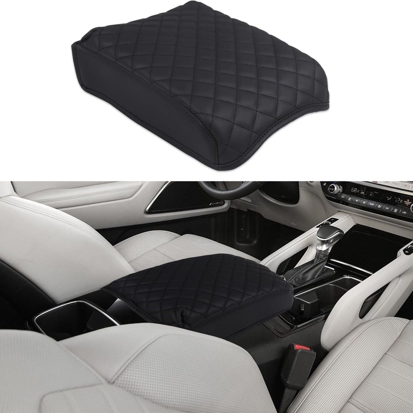 Aunginsy Car Leather Center Console Protector Cover Compatible with Kia Telluride 20202025 Center Console Armrest Seat Box Cover Cushion Lid Protector Pad Waterproof AntiScratch Interior Accessories