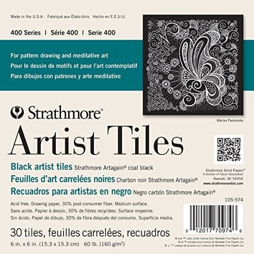Strathmore Artist Tiles 6"X6" 30/Pkg-Black -62105974