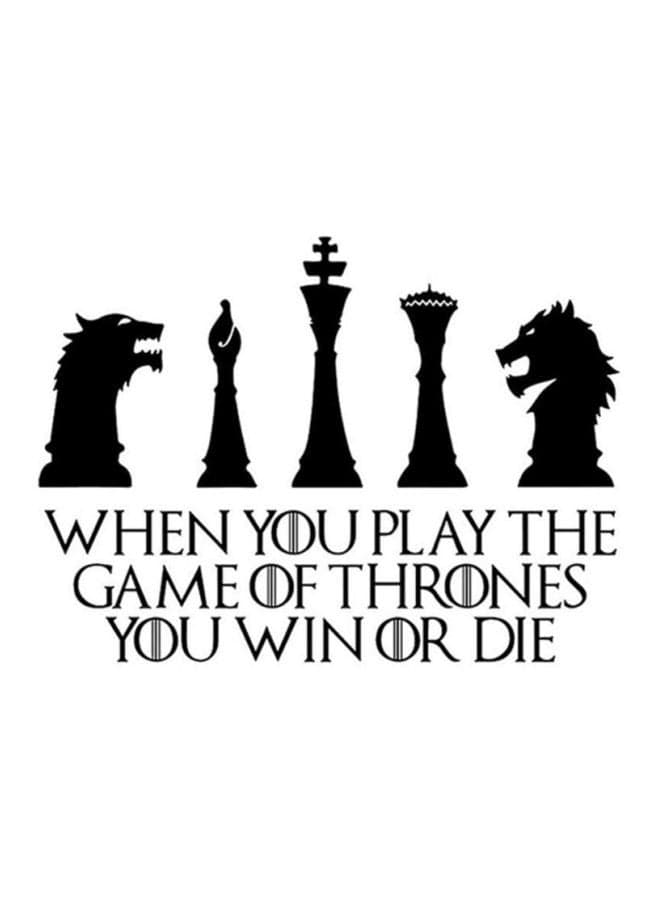 Game Of Thrones TV Series Quote Wall Sticker Black 90x60centimeter