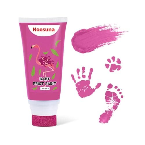 Noosuna Baby Hand and Footprint Ink with Sponge Head Baby Safe Paint 169 fl oz NonToxic and Washable Dog Safe Paint for Paws Suitable for Babies and Pets Newborn Memento New Mom Gifts Pink
