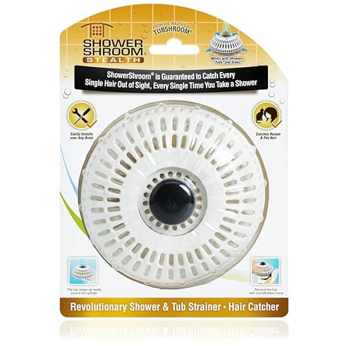 ShowerShroom Stealth Shower Hair Drain Catcher Hair Stopper for Shower Drain Bathtub and Bathroom Sink Will Not Impede Water Flow Bathtub Hair Catcher for Drain with No Installation Required