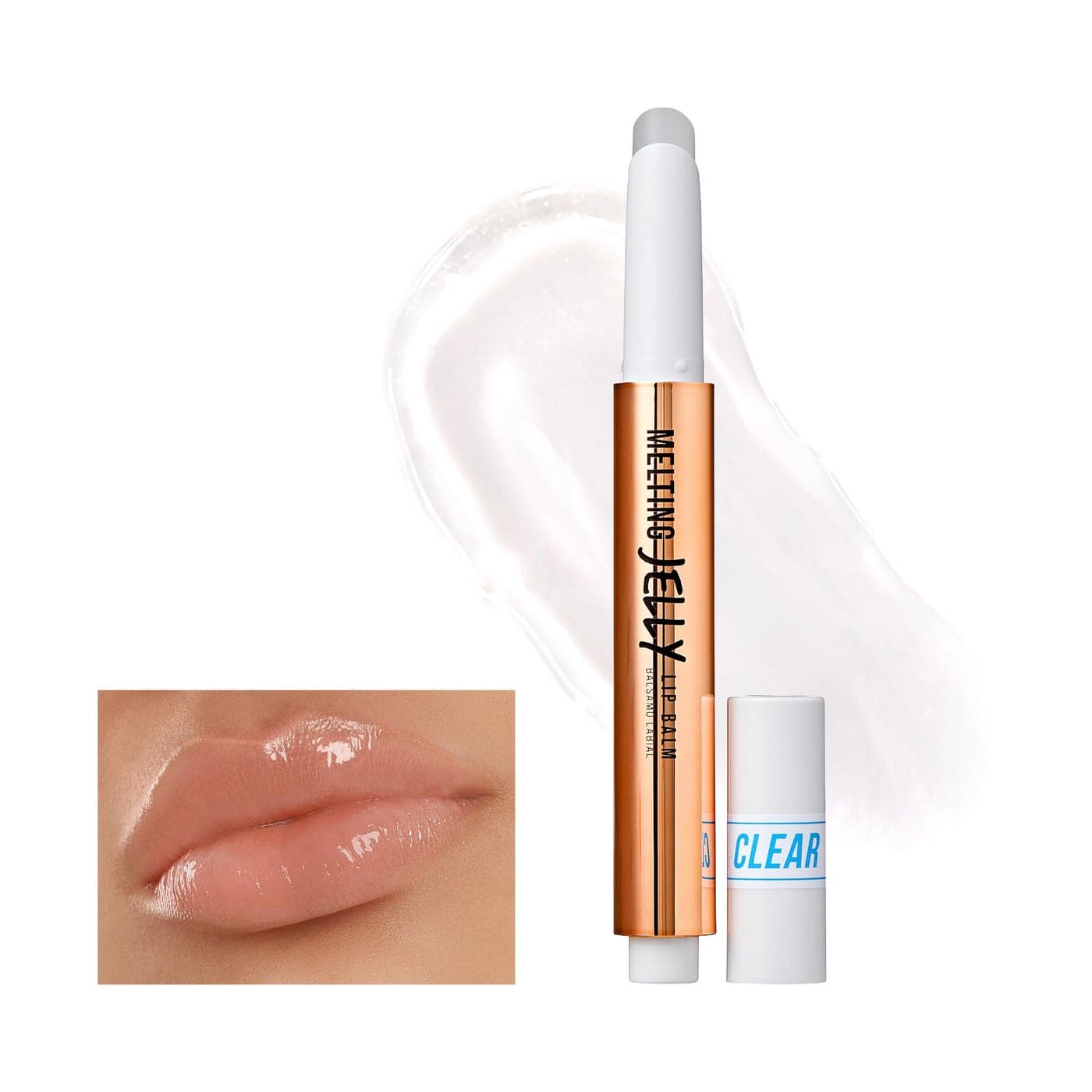 KISS NEW YORK Professional Melting Jelly Lip Balm High Shine Moisturizing Lip Stick Long Lasting Plumping Effect Look NonSticky Not Cakey Easy Application Natural Coverage Ice Jelly