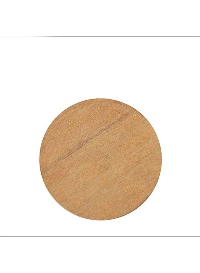 ROLIMOLI Specialized Rubbing Sandal Wood Round Stone Chandan Chakla Brown 5 inch
