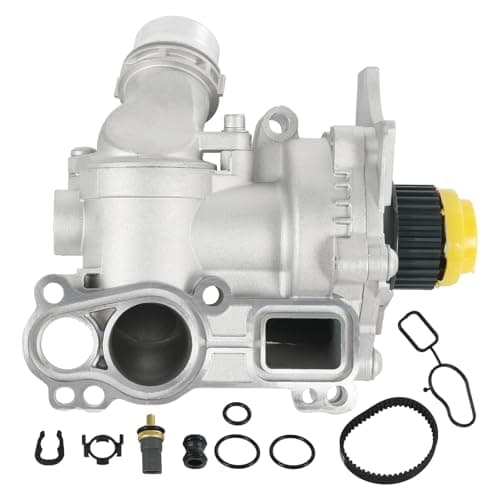 Water Pump Compatible with 2008-2016 Audi A3 A4 A5 A6 Q3 Q5 TT VW Tiguan Jetta Golf GTI Eos Beetle CC 2.0L 2.0T Replaces# 06H121026AB 06H121026AE 06H121026AF 06H121026CQ Aluminum