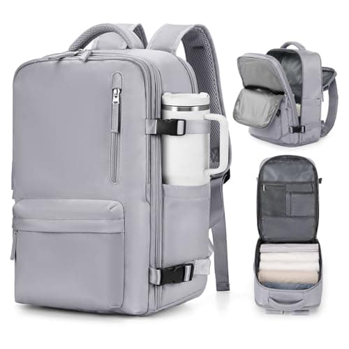 VGCUB Large Travel Backpack Bag for Women MenCarry on Backpack17 Inch Laptop Business Work Waterproof Backpack with Laptop CompartmentPerson Item Flight ApprovedMochila de ViajeGrey Large