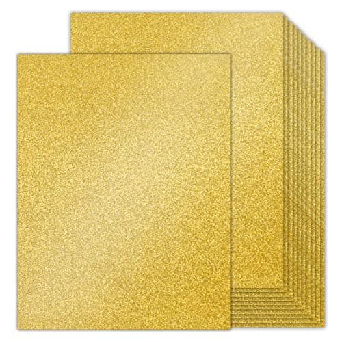 DoubleSided Gold Glitter Cardstock 85 x 11 24 Sheets Goefun 100lb NoShed Shimmer Glitter Paper for Wedding Parties Invitations Birthday DIY Craft Projects Anniversary