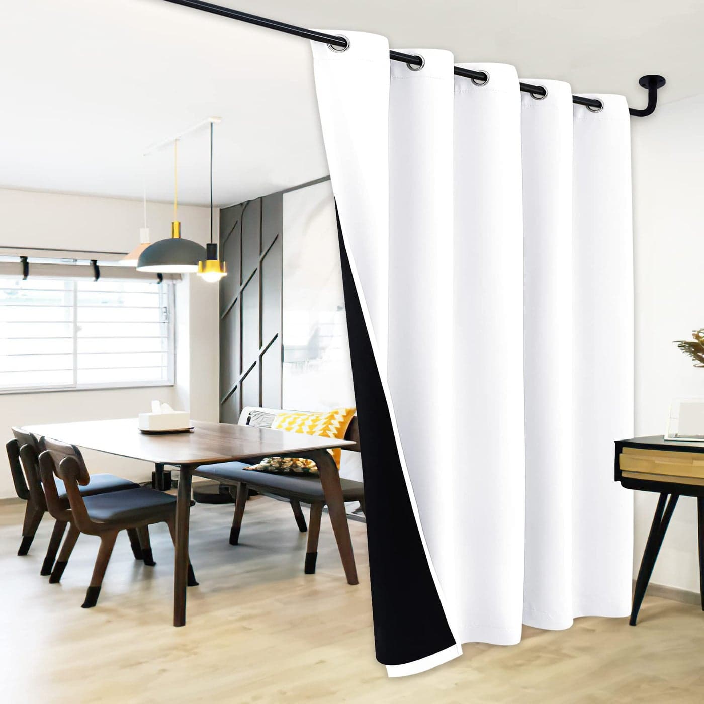 NICETOWN Full Shading Curtains for Patio Door Super HeavyDuty Thermal Backing Sliding Glass Door Drape Privacy Assured Window Treatment1 Panel 70 inches W x 95 inches L Pure White