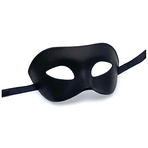 Liatunou Men's Masquerade Mask Half Face Mask for Ball Proms and Halloween (Dark Balck)