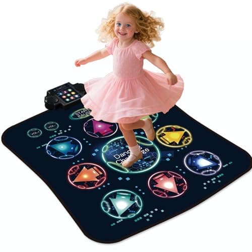 romrex Interactive Dance Mat for Kids Portable Music Play Mat Toy Gift for Girls Boys Ages 312 Great for Coordination Family Game Play 3 Fun Modes with Piano LED Lights 7 Adjustable Volumes