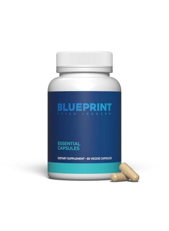 Essential Capsules - Daily Multivitamin/Multimineral for Women and Men - Antioxidant Supplement with Calcium, Vitamin B1, Vitamin D, and Zinc - Vegan and Non GMO (30 Servings)