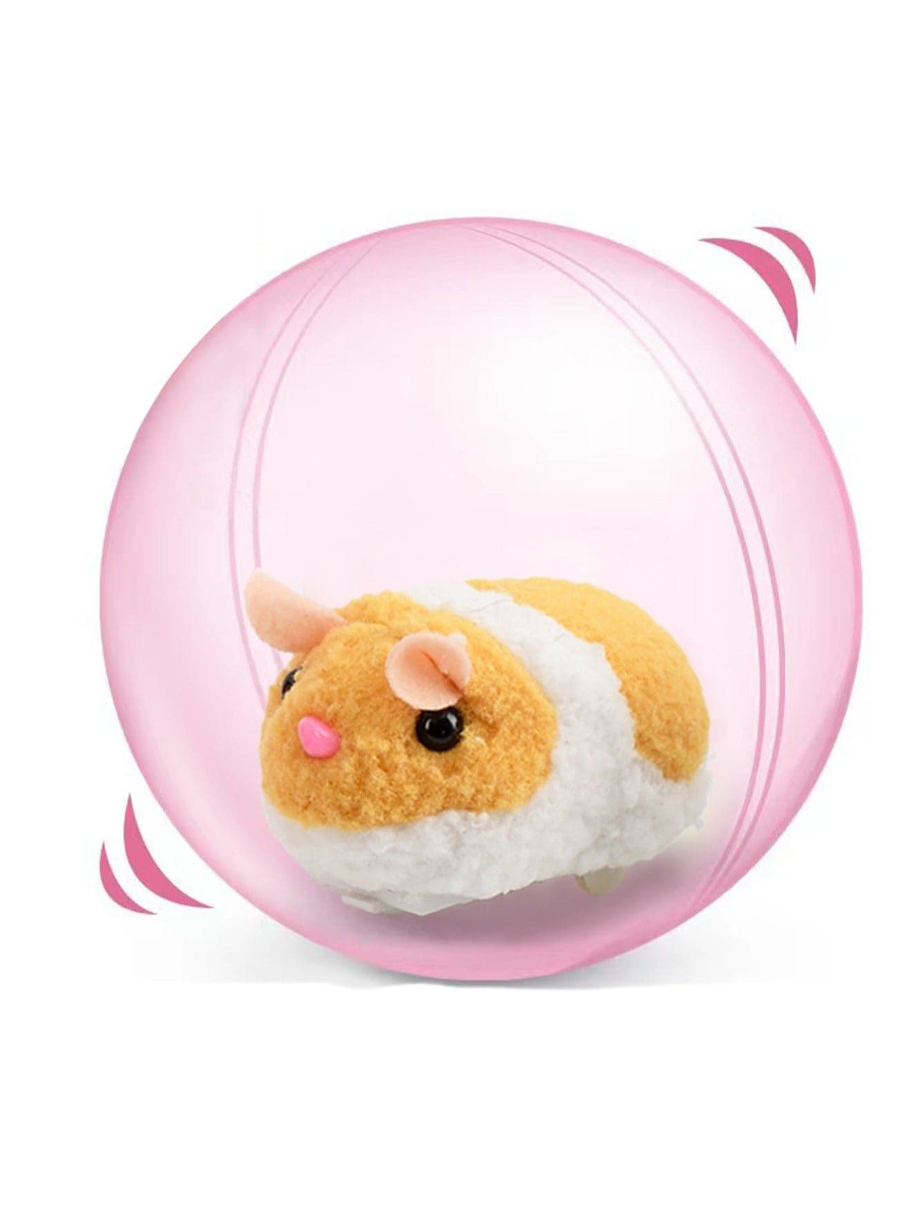 Pink Ball Electronic Hamster Rolling Ball Toy, Simulation Plush Rolling Ball Running Wheel To Amuse Cats And Dogs, Boys And Girls Pet Toys