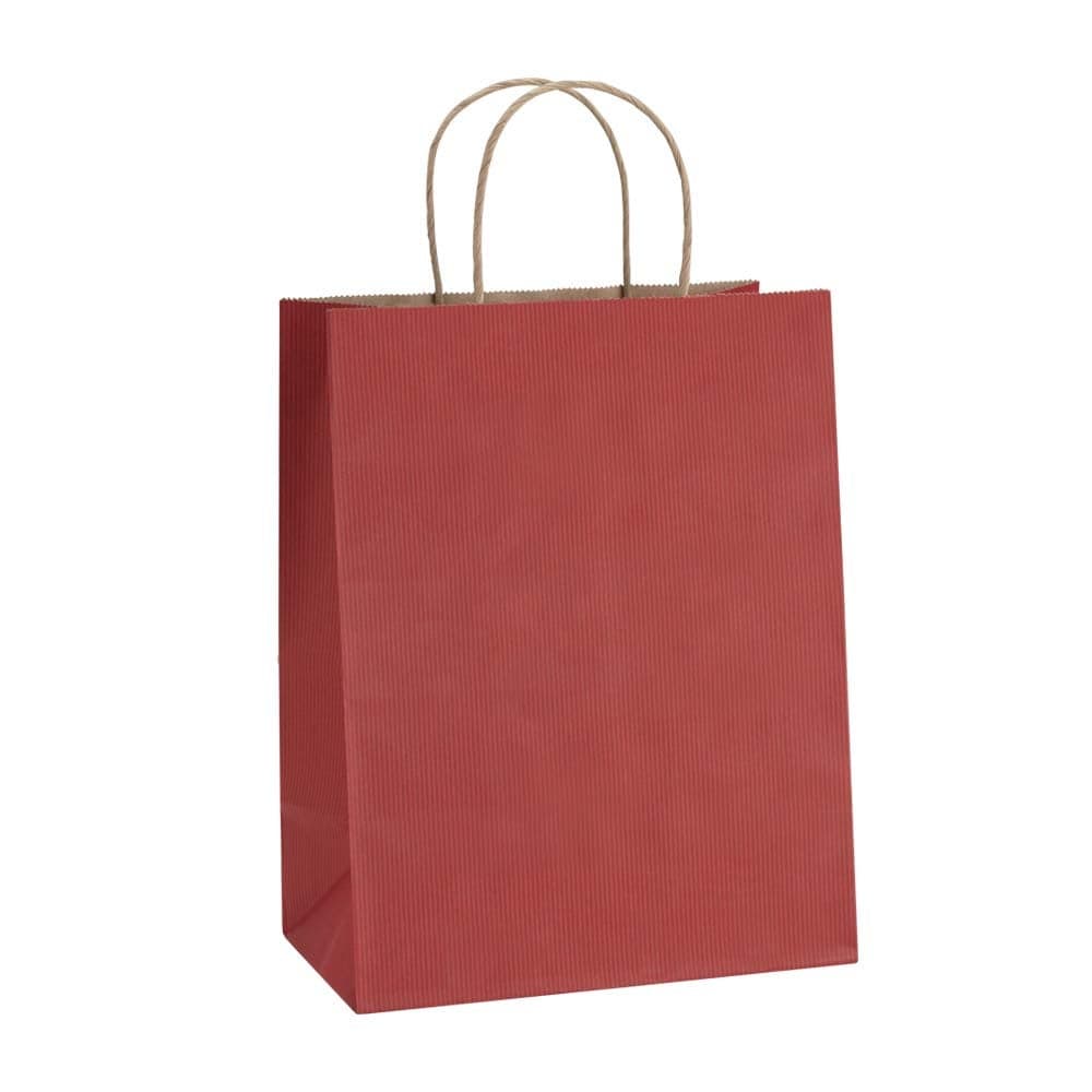 BagDream Gift Bags 8x425x105 100Pcs Kraft Paper Bags with Handles Bulk for Shopping Retail Merchandise Gifts Party Favor Recycled Red Paper Sacks