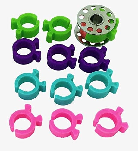PeavyTailor 50 Piece Bobbin Holder Set for Sewing Machines Bobbin Clamps for Organizing Threads and Avoiding Tangles
