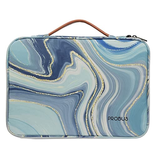Probus Printed Canvas Tablet Sleeve Case Cover Compatible for iPad 10.2/iPad 10.9/Pro 11/iPad 9.7/Lenovo Tab/Galaxy Tab S9/Oppo Pad Air/Realme Pad X/Xiaomi pad 5/Redmi Pad Tablets (Gilt Marble)