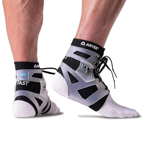 ARYSE IFAST Ankle Brace - Ankle Stabilizer For Men & Women - Great For Basketball, Volleyball, Soccer & More! (Small, Frosted, Single)