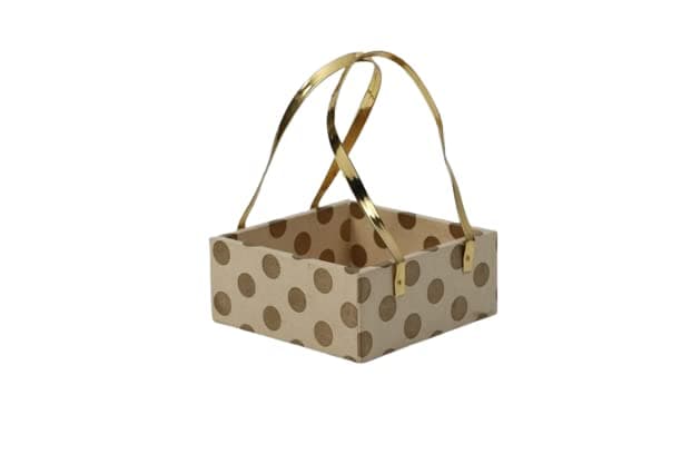 ACL Creations MDF Basket Gift Basket MDF Tray MDF Hamper Basket for Wedding Packaging Birthday HampersDiwali Hampers Corporate Gifting Gift Hamper Hamper Tray Polka dots Design