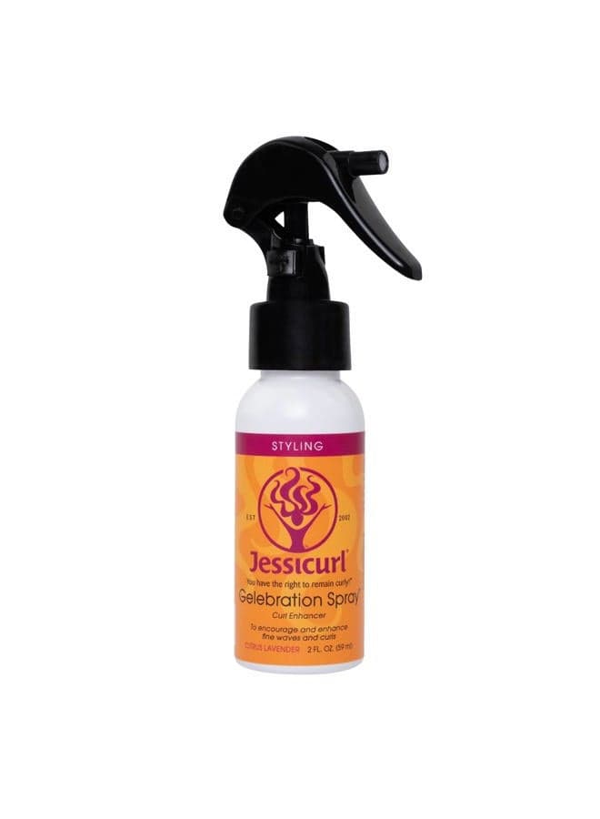 , Gelebration Spray, Citrus Lavender, 2 Fl oz. Curl Enhancer for Fine Hair with Flaxseed Extract, Curl Styler for Wavy Hair, Curly Hair Products