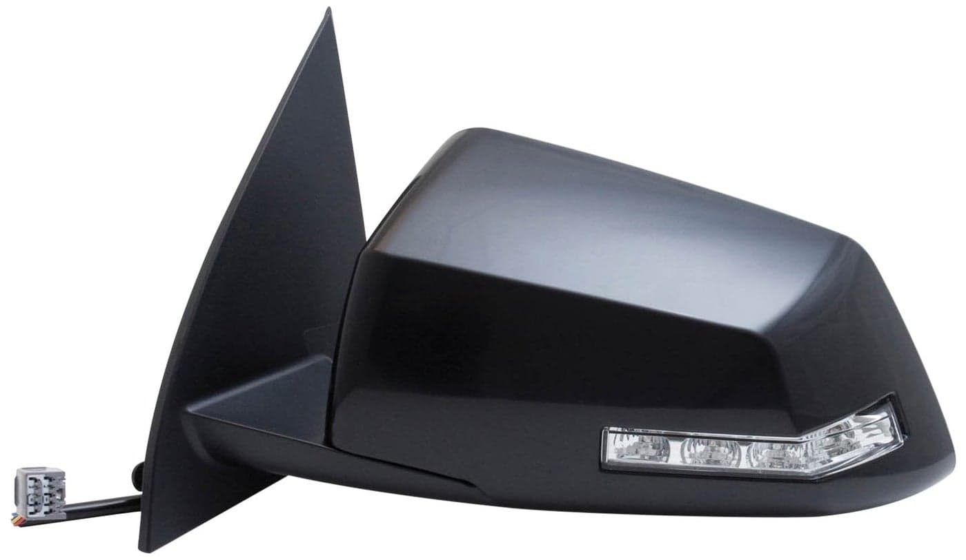 Fit System 62128G Driver Side Mirror for Chevy Traverse, GMC Acadia, Saturn Outlook, 2nd Design, Textured Black & PTM, w/Turn Signal, Foldaway, Heated Power
