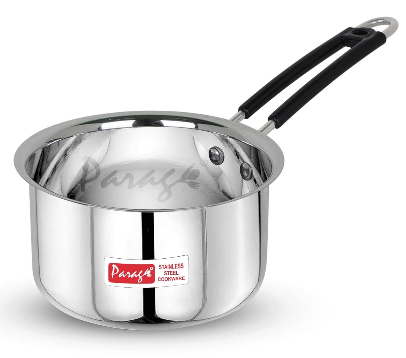 Parage 1 Pieces Stainless Steel Sauce Pan, Tea Pan, Milk Pan Heavy Guage, 1.75Liters with Heat-Resistant Wire Handle Induction & Gas Stove Friendly (Silver)