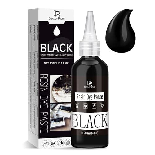 Black Epoxy Resin Pigment Paste - 3.4 fl.oz / 100ml High Concentrated Black Resin Dye Paste for Resin Art, River Table, UV Resin Jewelry Making - Opaque Black Pigment Paste for Resin Painting, Coaster