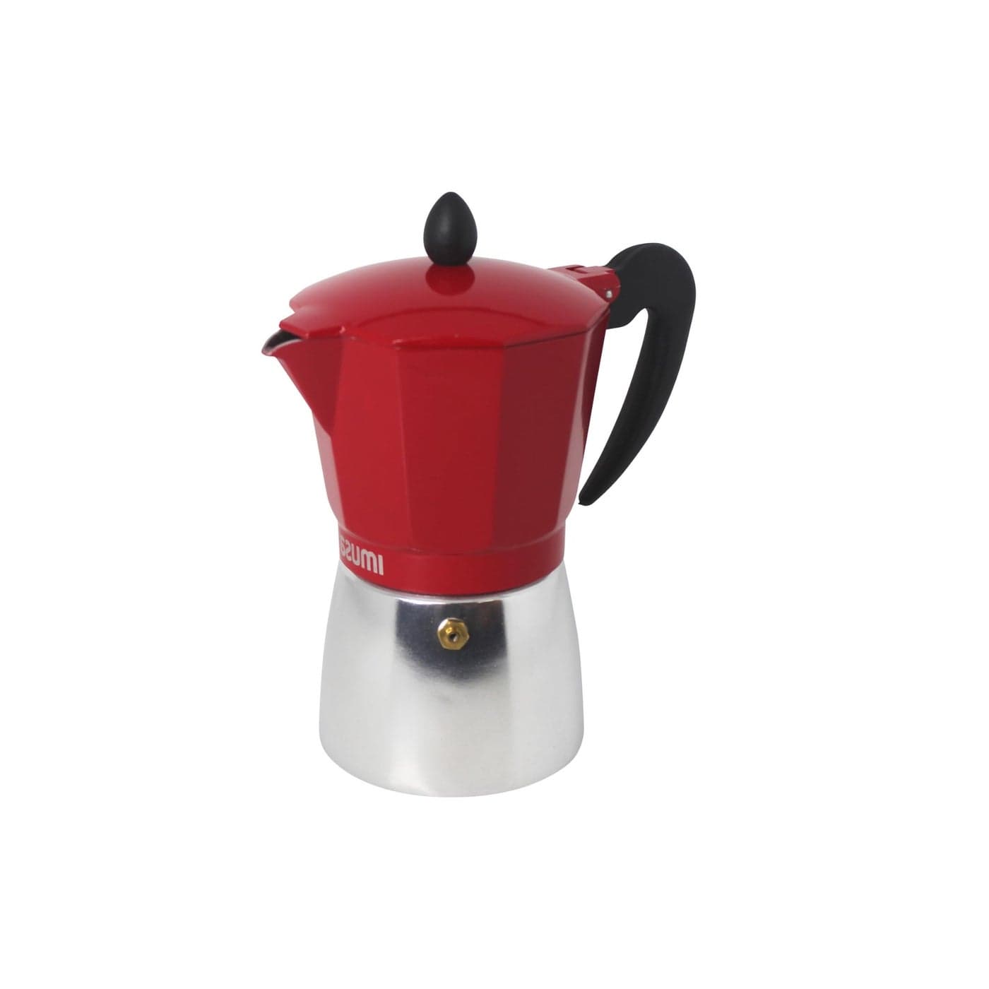 IMUSA USA B12042T Aluminum Stovetop Coffeemaker Espresso Machine 3Cup Red