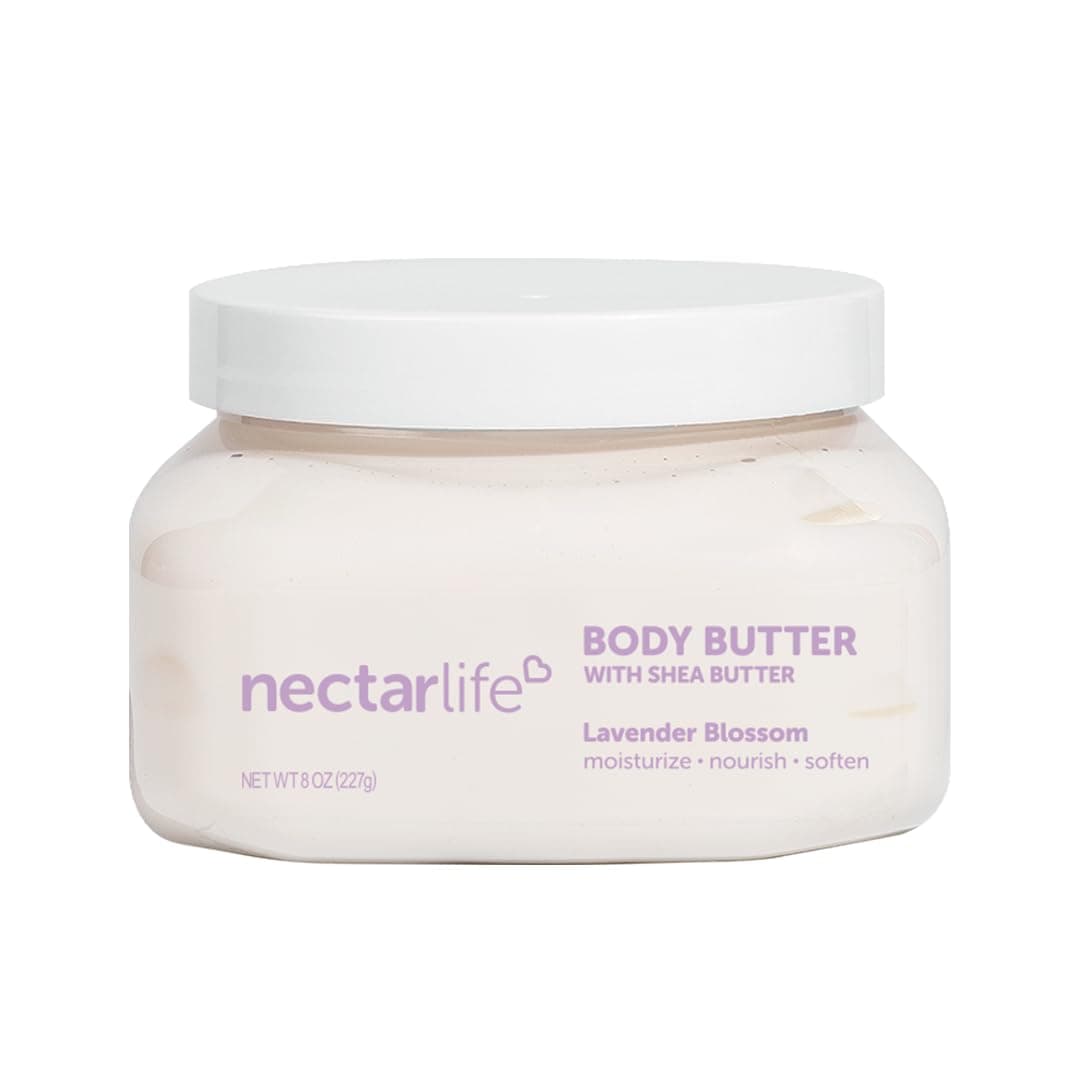 Shea Body Butter Body Cream Hydrating Moisturizer with Pure Shea Butter Provides Ultimate Nourishment Hydration Avocado and Apricot Kernel Oil 8oz Lavender