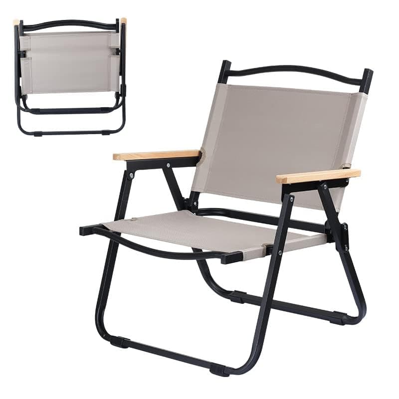 ginoya brothers Foldable Chair Portable Camping Chairs Outdoor Furniture Portable Folding Chair Great for Camping Picnic Park. (Khakhi Chair)