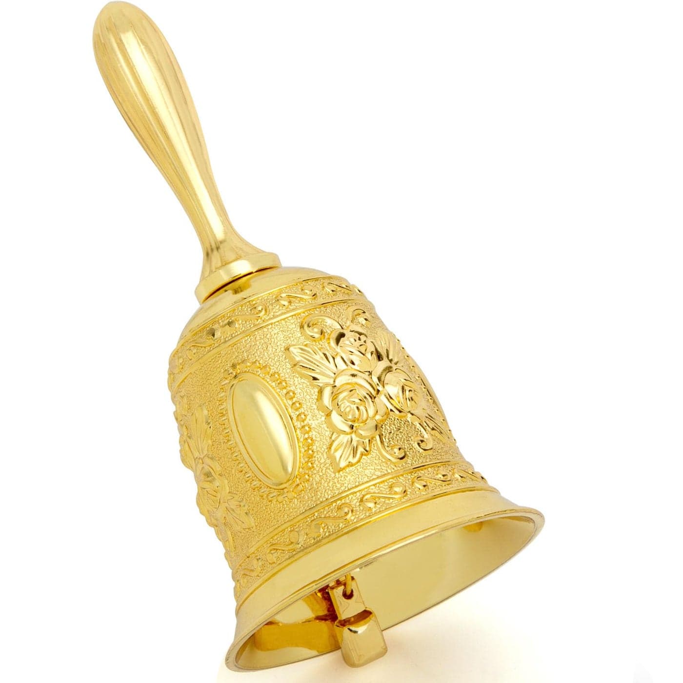 DomeStar Golden Hand Bell Engraved Wedding School Christmas Alarm and Bedridden Bell