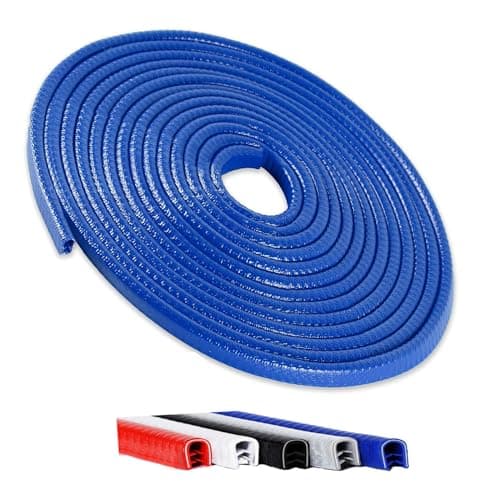 Winfort 16.5FT(5M) Universal Car Door Edge Protector Guards, No-Glue Required Rubber Seal U Shape Automotive Door Entry Guard, Suitable for Most Cars, SUVs and Trucks (Blue)