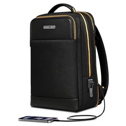 Nu Republic Triphop Backpack for Men Women 25L Office Casual 15.6-inch Laptop Bag Water-resistant Multi-pockets Sleek Smart College Backpack with USB Port YKK Zipper