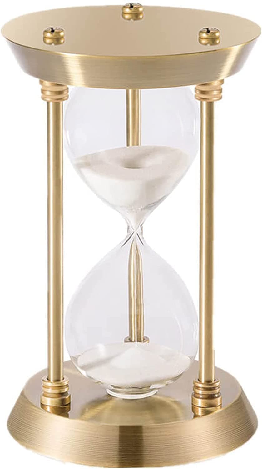 Vintage Sand Timer 3 Minute Hourglass51 Inch Small Sand Clock Antique Brass Sand Watch 3 MinAntiguo Reloj De Arena 3 MinutoMetal Unique Sandglass for Gifts Games Kitchen Home Office Decoration