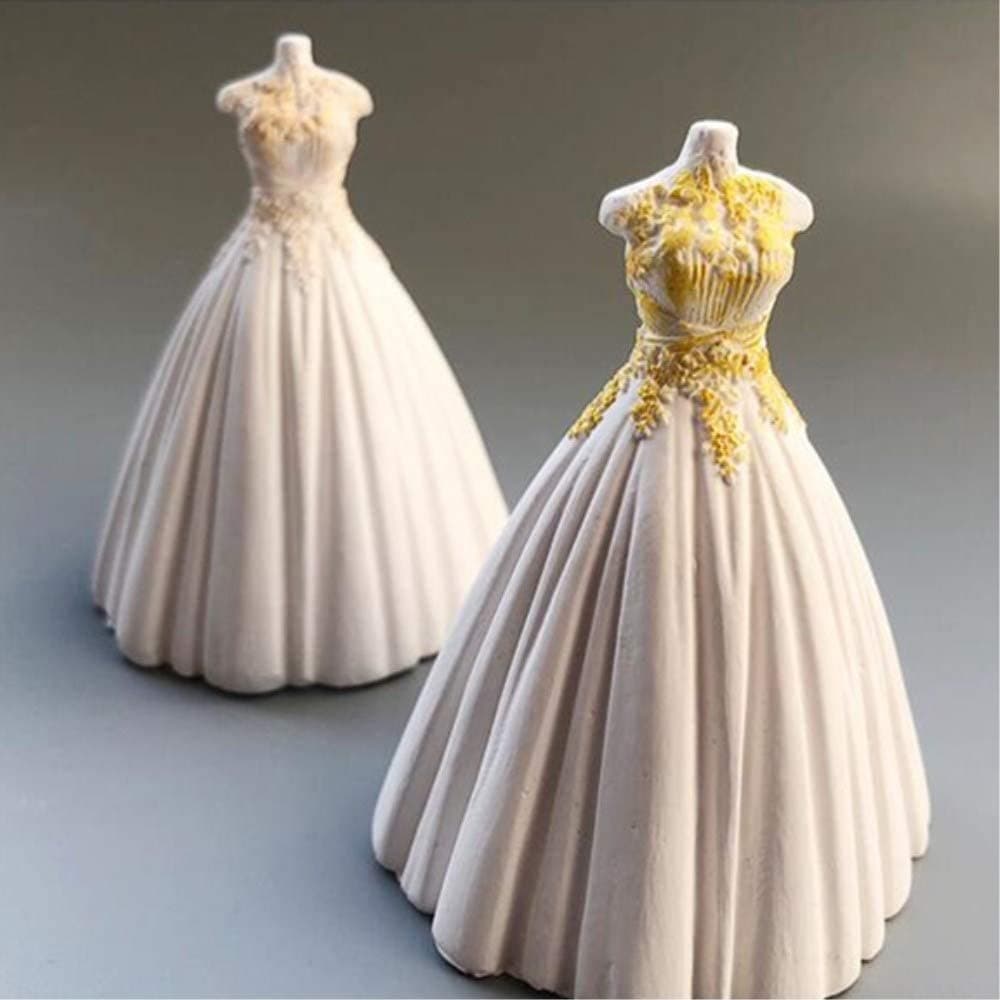 Purenso - Wedding Bridal Dress Silicone Mould (PUR1015-74) I For Art & Craft DIY Resin Art Soap Candles Making Supplies