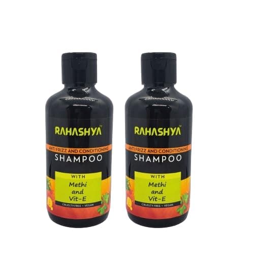 Rahashya Fenugreek Shikakai AntiFrizz 200 ml Shampoo VitaminE Shampoo For Unisex Suitable For All Hair Pack of 4