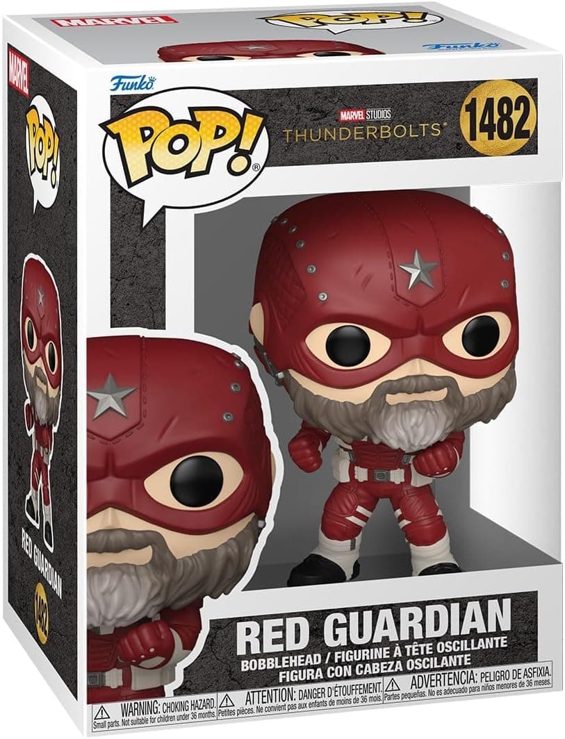 Funko Pop Marvel Thunderbolts Red Guardian Collectable Vinyl Figure Gift Idea Official Merchandise Toys for Kids Adults Superheroes Fans Model Figure for Collectors and Display