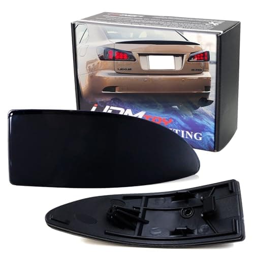 iJDMTOY Smoked Lens Rear Bumper Reflector Lenses Compatible With 2006-2013 Lexus IS IS250 IS350, OE-Spec LH RH Assembly