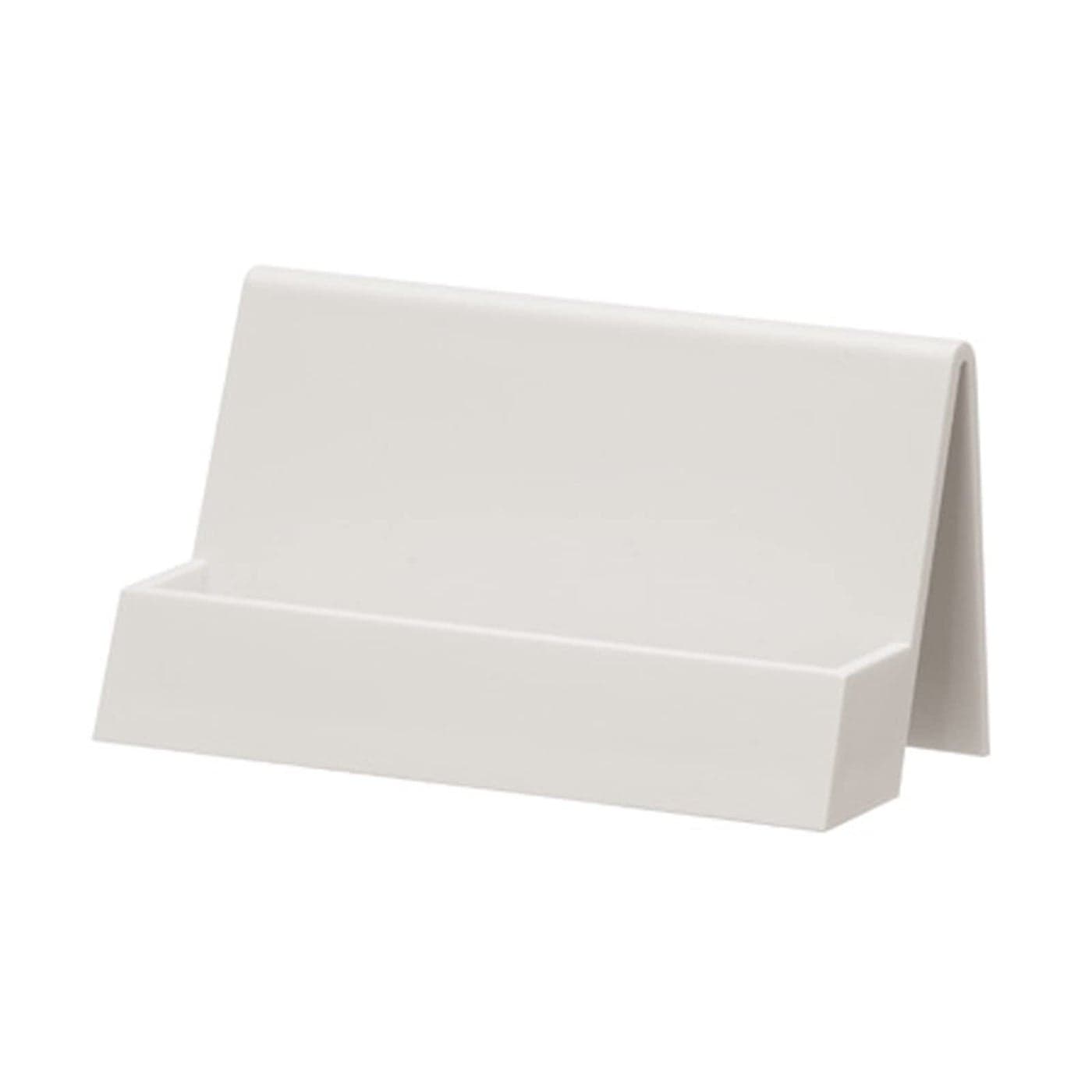 Hilsayum Business Card Holder Business Card Display Stand Vertical Card Organizer Desktop Organizers Office Supplies for Tabletop Workspace White