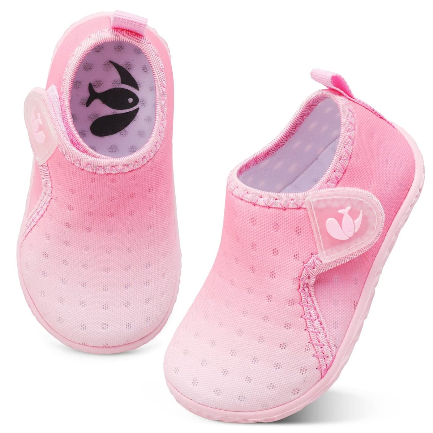 JOINFREE Toddler Boys Girls Shoes Running Walking Sports Sneaker Slip-on Beach Sandals Light Pink 12-18 Months