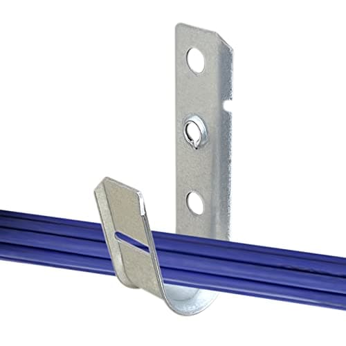 Xadnitu Cable Support J Hook, 3/4" Heavy Duty Metal Wire Cable Support J-Hook Hangers for Attaching Wall Mounting to Vertical Surfaces (25 Pack)