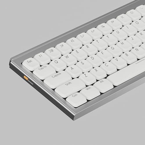 112 Keys Low Profile Keycaps Doubleshot White Keycaps Set Fit for 60% 65% 75% 95% Low Switches Mechanical Keyboard