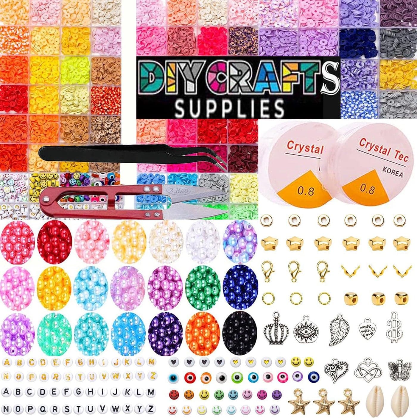 DIY Crafts 4mm 12/0 28 Colors Glass Seed Beads, Charms Bracelet Jewelry Making Beads Mixed Kit Gifts for Teen Girls Crafts for Girls Ages 8-12 Birthday Gifts Christmas Pcs :- (1100)