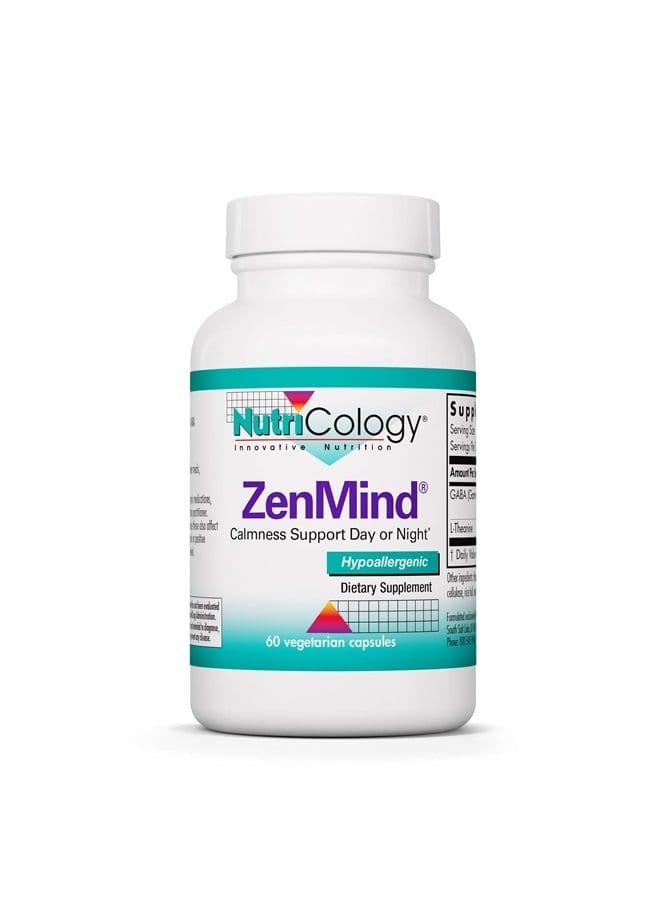 ZenMind - GABA, L-Theanine, Stress Relief and Sleep Support - 60 Vegetarian Capsules