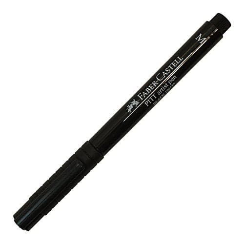 Faber-Castell Art & Graphic Pitt Artist Pen Metallic 1.5 India Ink Pen, Black, Single Pitt Pen, for Art, Craft, Drawing, Sketching, Home, School, University, Colouring