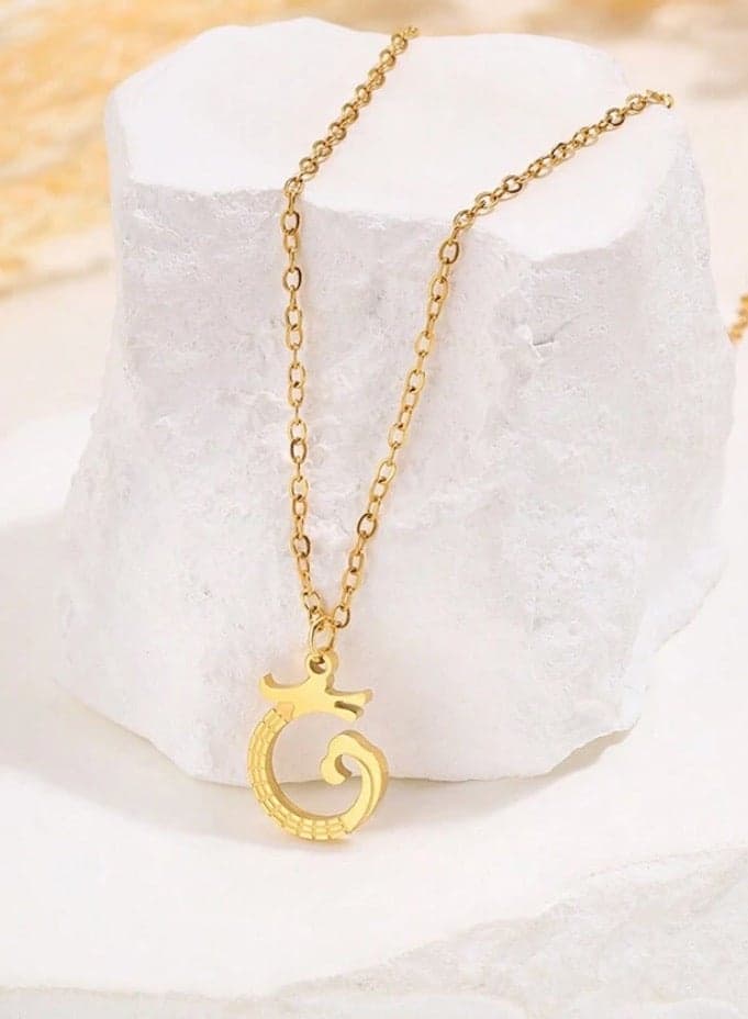 Women's Stainless Steel Gold Plated Necklace Very Elegant